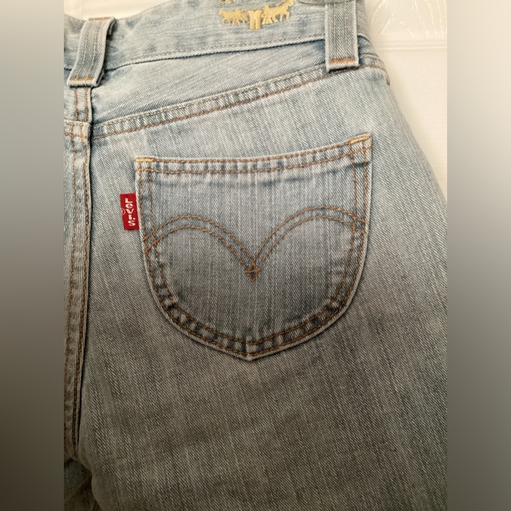 💕 LEVI’S denim shorts 504 Slouch cutoffs Sz 3 NWOT - Picture 4 of 9